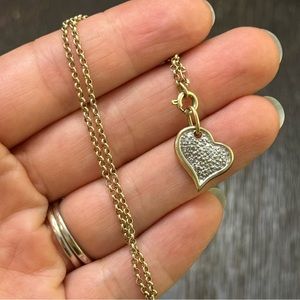 925 sterling silver with gold plating heart charmed anklet!